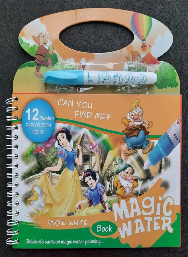 MSGH Reusable Magic Water Painting Book Magic Doodle Pen Kids Coloring Doodle Drawing Board Games Child Educational Toy/Magic Book Water Painting Book for Kids Pack of 1 Pcs (Princess) - Image 1